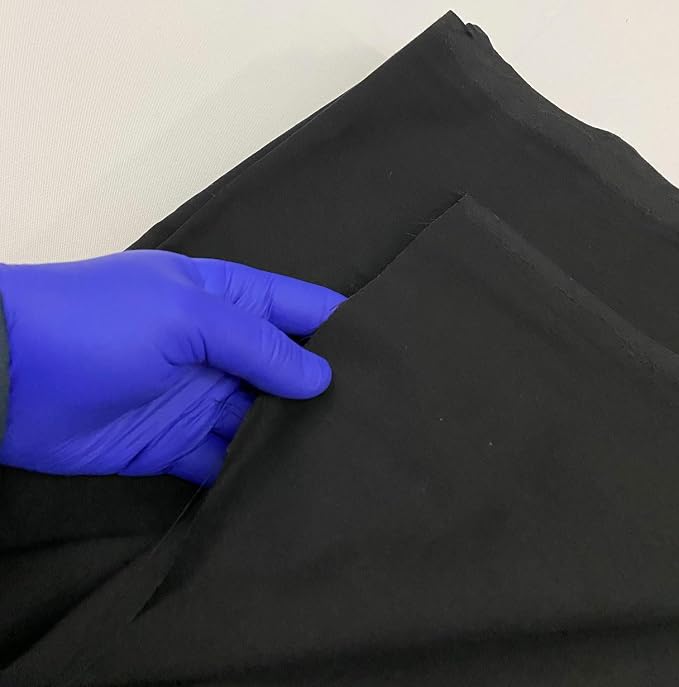 Mybecca Black 100% Cotton Muslin Fabric Textile Draping Fabric Wide: 58 inch 2-Yards (4.83 Feet x 6 Feet)(58" x 72") - Image 3
