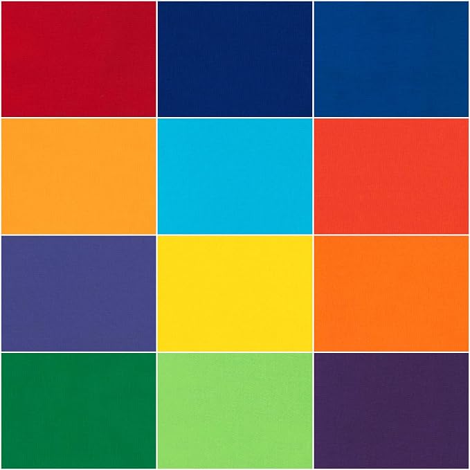 Kona Cotton Solids Bright Rainbow 12 Fat Quarters Robert Kaufman Fabrics FQ-1383-12 - Image 2