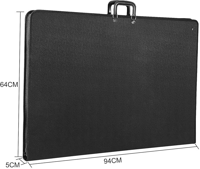 Professional Art Portfolio Case - 24 x 36 Inches - Light Weight & Durable - Shoulder Strap & Handle Options - Three Inside Pockets - Water Resistant - Documents Posters Monitors - Image 4