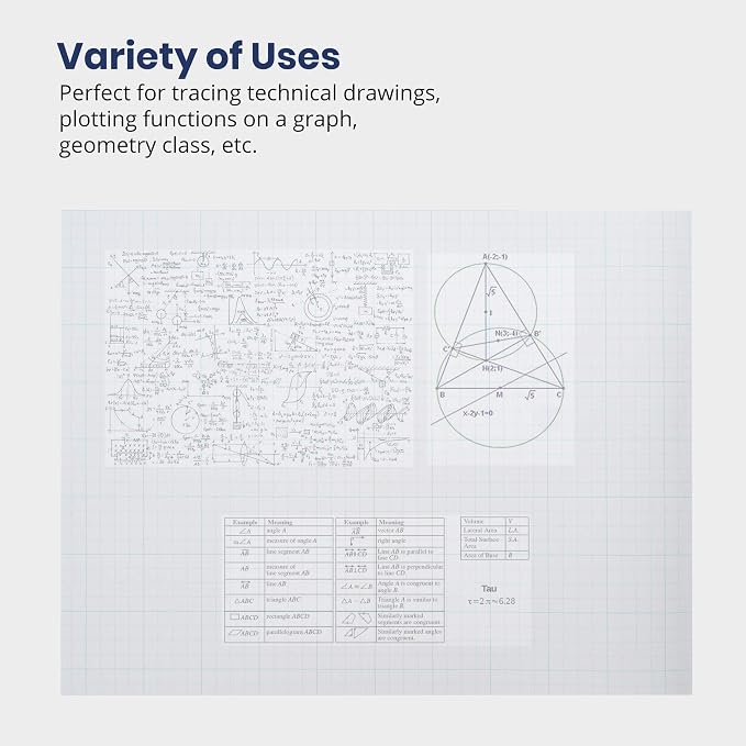 Pacific Arc Drafting Vellum Sheets, 10-Sheets 11 x 17 inches Paper Rag Vellum Gridded 4 x 4 - Image 3