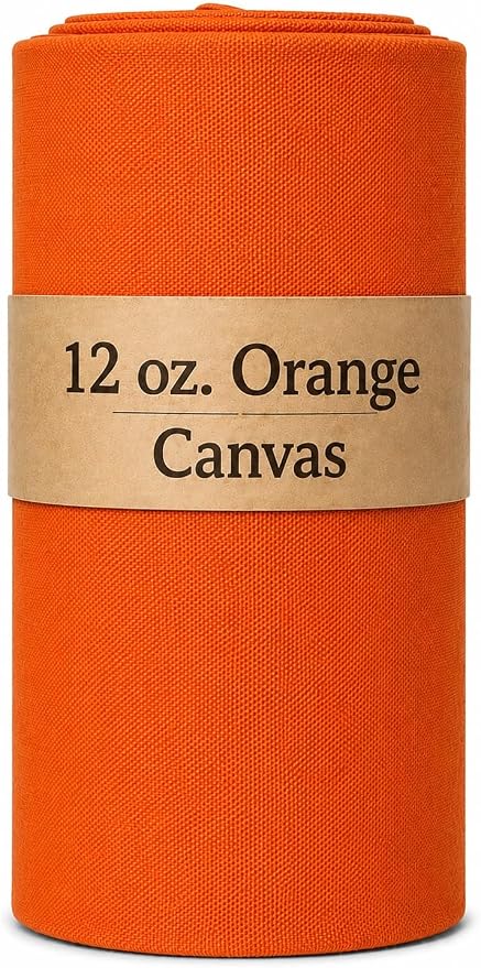 Sedona Designz Orange Cotton Duck Canvas 12oz - 62" Wide Fabric by The Yard - Heavy Duty, Durable for Upholstery, Crafts, and Home Décor by SedonaDesignz