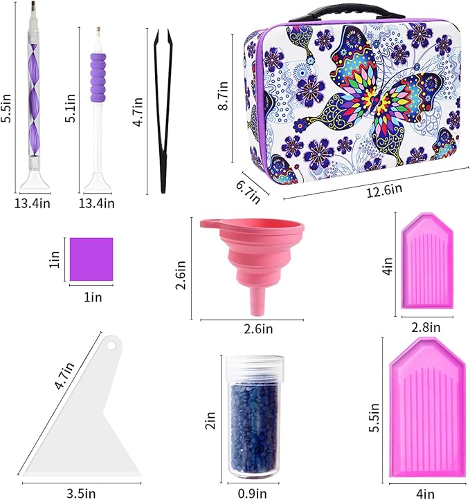 ZORETCO Diamond Art Storage with 60 Containers, Diamond Art Kits for Adults | Diamond Painting Storage Case with Tools, Diamond Art Supplies Storage for Diamond Painting Accessories, Bead Gem Organizer - Image 6