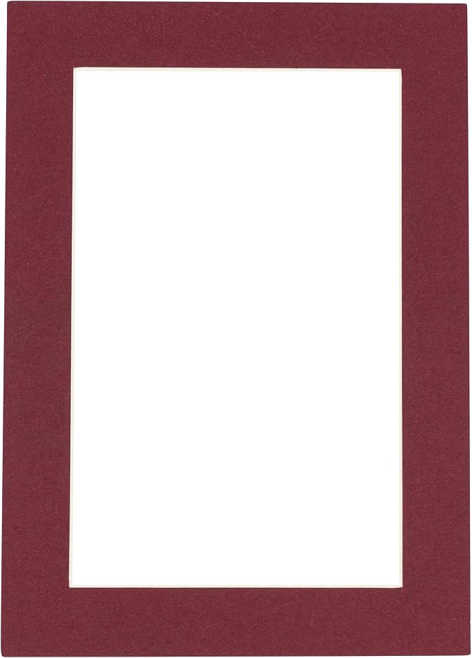 8x10 Mat for 12x16 Frame - Precut Mat Board Acid-Free Show Kit with Backing Board, and Clear Bags Maroon 8x10 Photo Matte Made to Fit a 12x16 Picture Frame Matboard for Framing, Pack of 1 Mat - Image 3