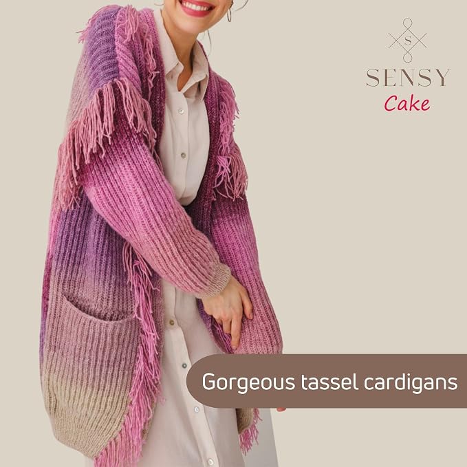 S Sensy Cake - Premium Acrylic #3 Light Yarn, 8 Skeins, 560, 525 Yards 5 oz - Image 3