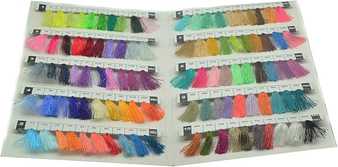 Goelx Silk Thread 100 Main Color Set for Jewelery-Tassel Making- Embroidery-Crafts, Shiny Soft Thread spools-100 Different Shades - Image 5