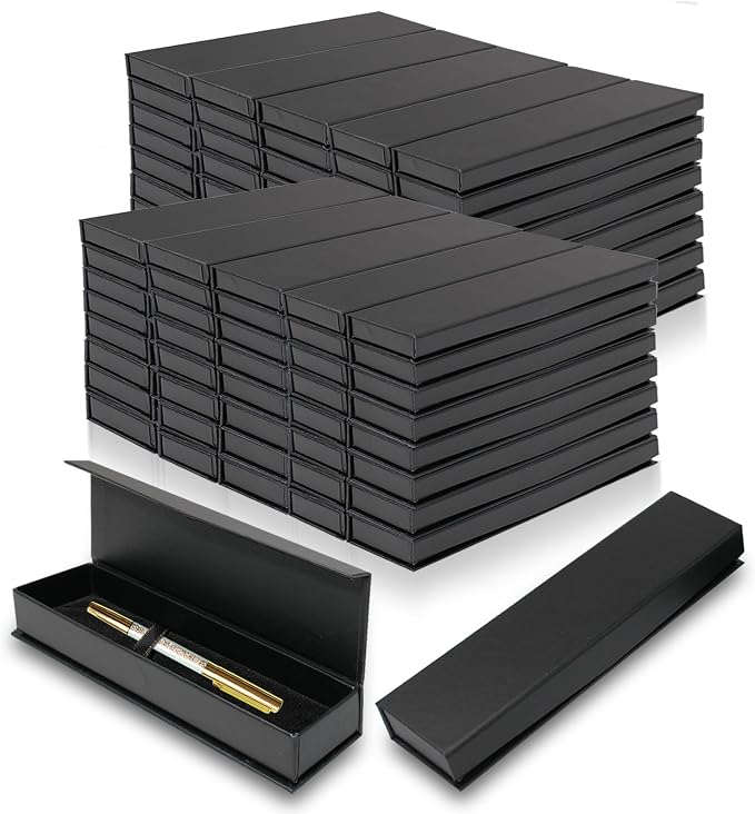 84 Pcs Pen Gift Boxes Empty Black Ballpoint Pen Gift Box with Cushion Pen Jewelry Display Box Empty Present Collection Cases for Birthday Souvenir Business Gifting Office Supplies by OLUTACOT