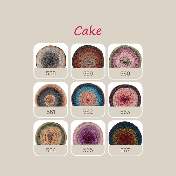S Sensy Cake - Premium Acrylic #3 Light Yarn, 8 Skeins, 560, 525 Yards 5 oz - Image 6