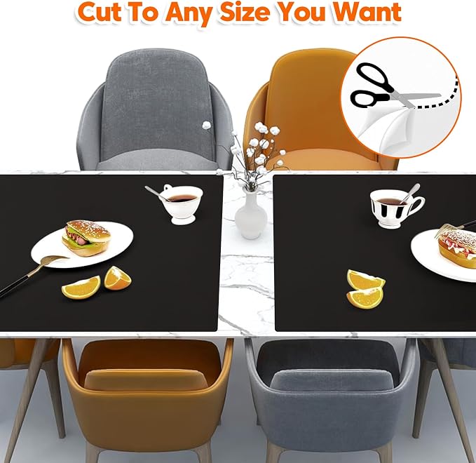 Extra Large Silicone Mat, 96”x36” Heat Resistant Mats for Countertop, Cuttable Waterproof Kitchen Counter Mat, Multipurpose Countertop Protector Mat, Silicone Mats for Kitchen Counter (Black) - Image 4