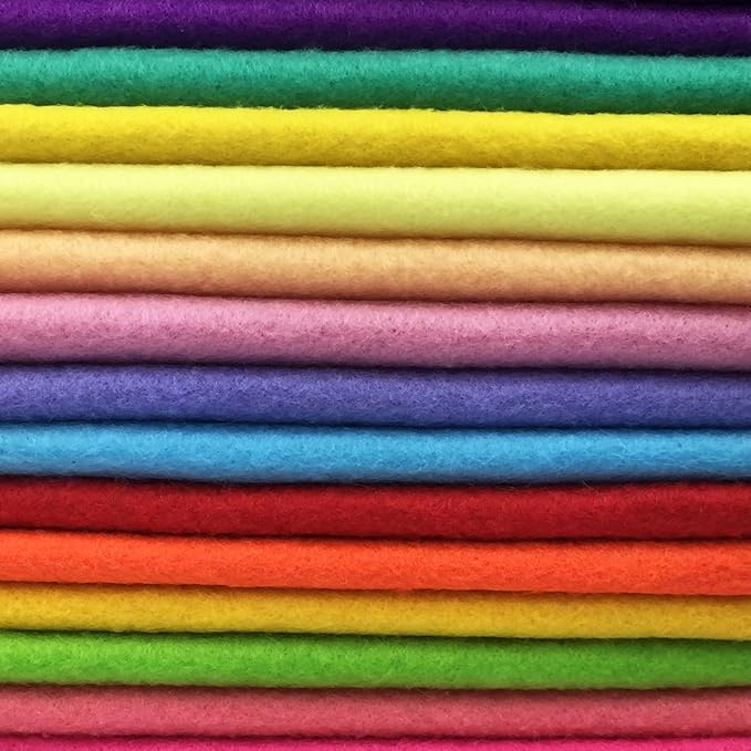 28pcs 12 x 12 inches (30cmx30cm) 1.4mm Thick Soft Felt Fabric Sheet Assorted Color Felt Pack DIY Craft Sewing Squares Nonwoven Patchwork - Image 2