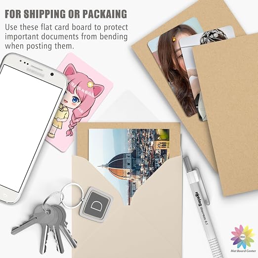 Mat Board Center, 200-Pack 4x6 Corrugated Cardboard Sheets, Trading Card Protectors For Shipping, Cardboard Inserts Packing Dividers Layer Pads, Corrugated Sheet For Craft Project (Kraft Brown - Image 5