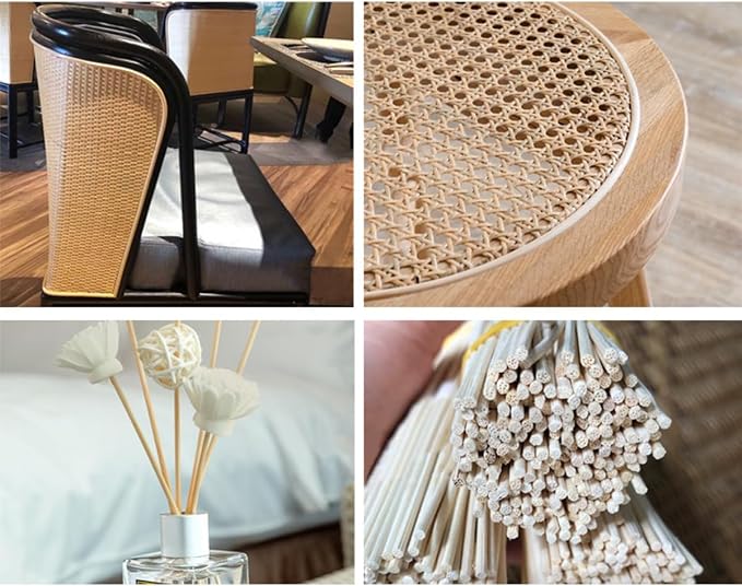 Natural Reed Spline, 500g 8mm Half Round Reed Coil DIY Cane Webbing Material for Basket Weaving Furniture Wicker Chair Table Repair - Image 8