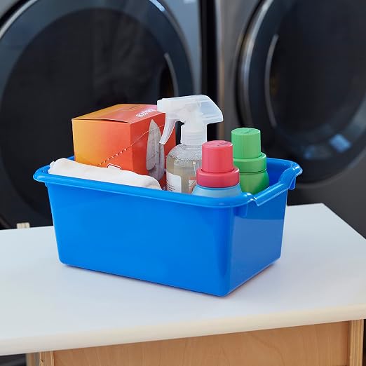 ECR4Kids Scoop Front Storage Bin, Multipurpose Organization, Assorted, 5-Piece - Image 9