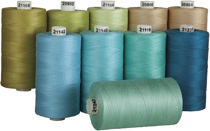 Connecting Threads 100% Cotton Thread Sets - 1200 Yard Spools (Set of 10 - Shoreline) - Image 2
