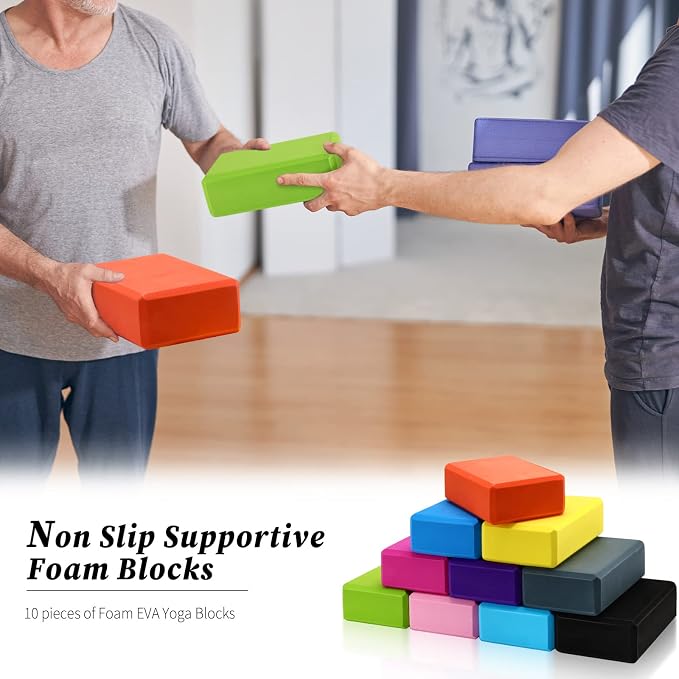 10 Pcs Yoga Blocks Bulk Foam EVA Blocks for Yoga - Image 3