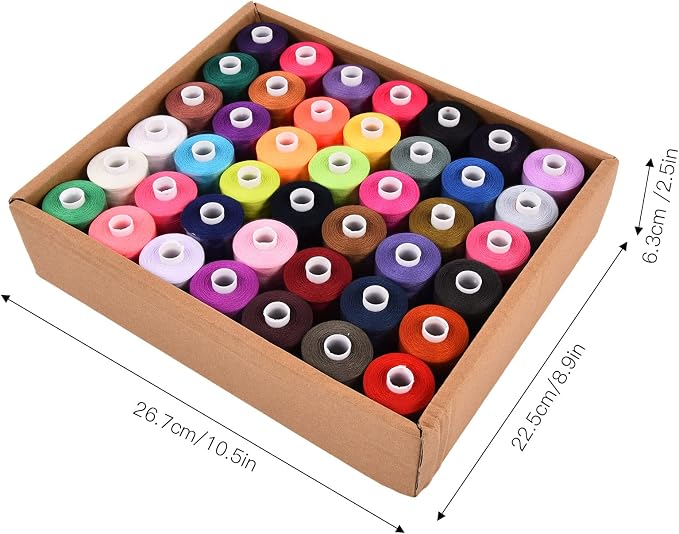 Sewing Thread Set, 42 Colors Polyester Threads for Hand Stitching, 1000 Yards Per Spools, Portable Sewing Supplies for Home Traveler, Adults, Beginner, Embroidery - Image 4