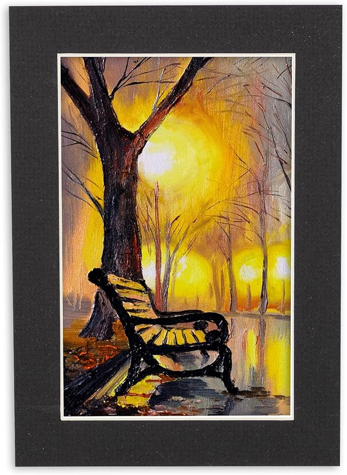 8x10 Mat for 12x16 Frame - Precut Mat Board Acid-Free Show Kit with Backing Board, and Clear Bags Textured Black 8x10 Photo Matte For a 12x16 Picture Frame Matboard for Framing, Pack of 25 Mats - Image 9