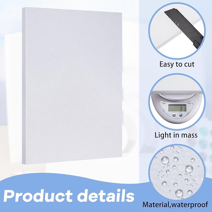 Frienda 12 Pcs Xps Foam Board Craft Foam Sheet,12" X 12" X 1/2",White | Foam Core Board Bulk, Thick Foam Panels, for Crafting DIY Modeling Sculpture Floral Arrangement Art, Fit School Home Office - Image 3
