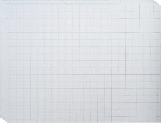 Pacific Arc Drafting Vellum Sheets, 10-Sheets 18 x 24 inches Paper Rag Vellum Gridded 4 x 4 by PacificArc