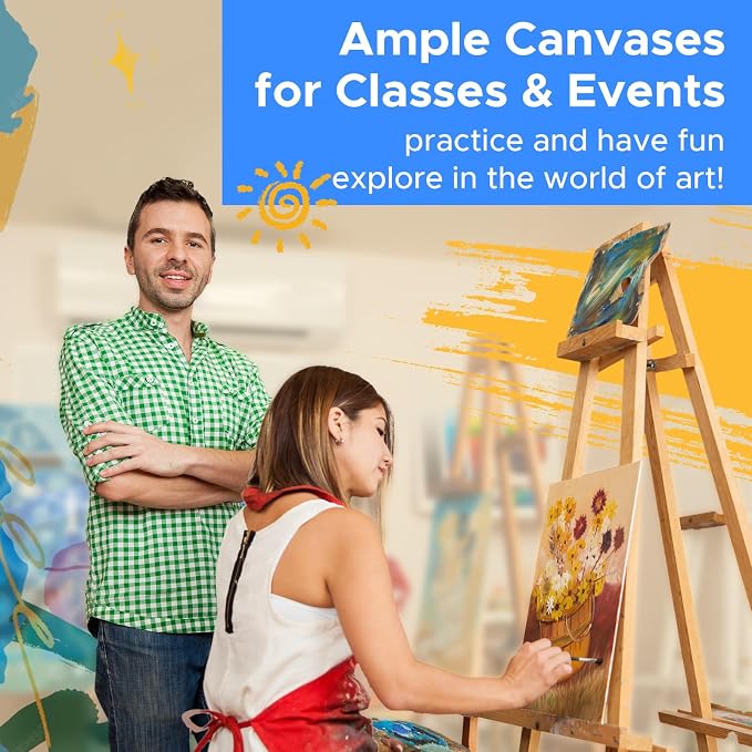 Paint Canvas Boards 82 Pack, 8x10inch Blank Canvases for Painting Bulk | Gesso Primed Acid-Free 100% Cotton Painting Canvas Panels for Acrylic Oil Tempera Watercolor Paints, Art Painting Supplies - Image 6