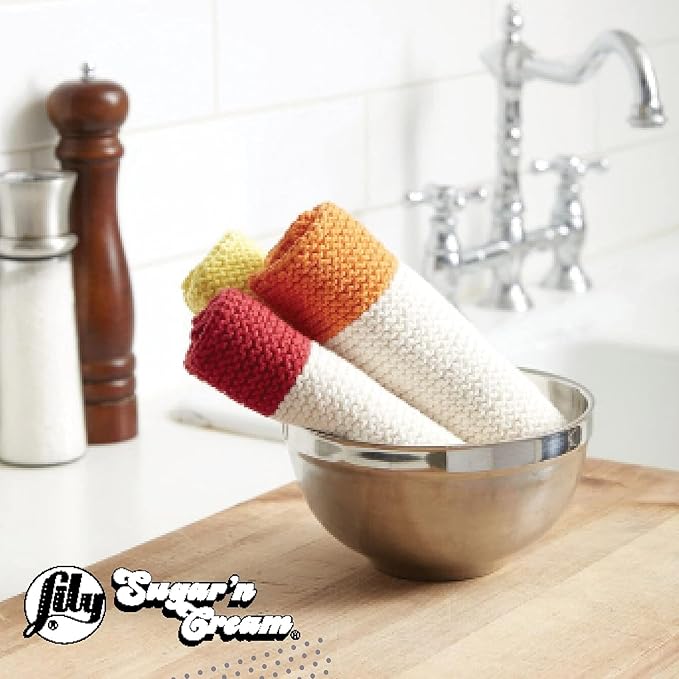 ILY Sugar'N Cream Cones Mistletoe Yarn - (Pack of 1) 400g/14oz - Cotton - 4 Medium - Knitting, Crocheting & Crafts | #4 Worsted Yarn, 100% Cotton Cone Yarn for Crochet, Knitting, Dishcloths and Crafts, 674 Yards, 400g/14.11oz, 1-Pack - Image 7