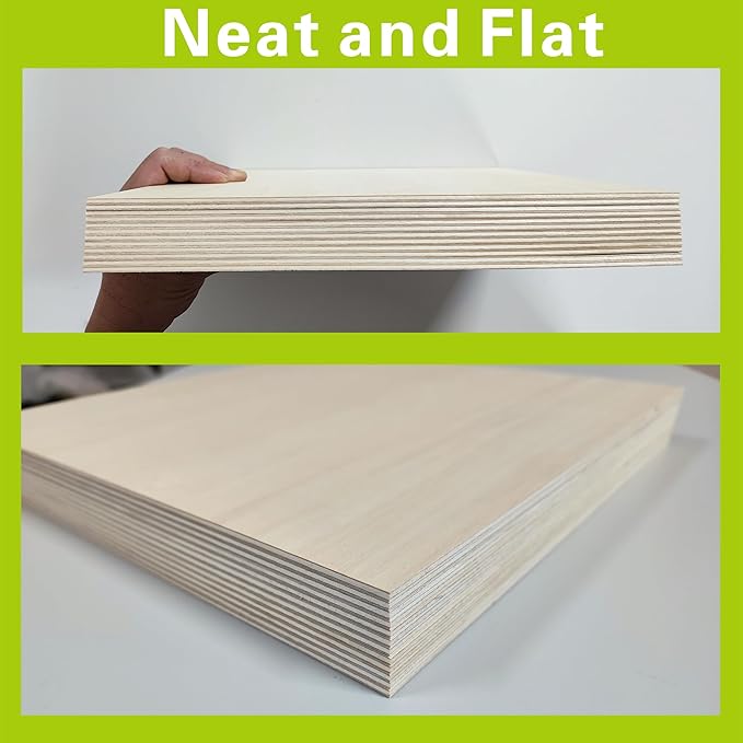 Basswood Sheets 24 Pack,4"x6"x1/8" Plywood Sheets,3mm Basswood for Laser Cutting,Laser Engraving Blanks,Drawing & Painting,Thin Natural Unfinished Wood for Crafts,Wood Burning,Scroll Saw Cutting - Image 4