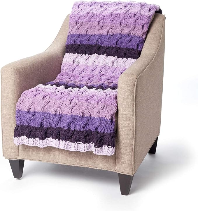 Bernat Blanket Yarn, Eggplant Ombre - Image 4