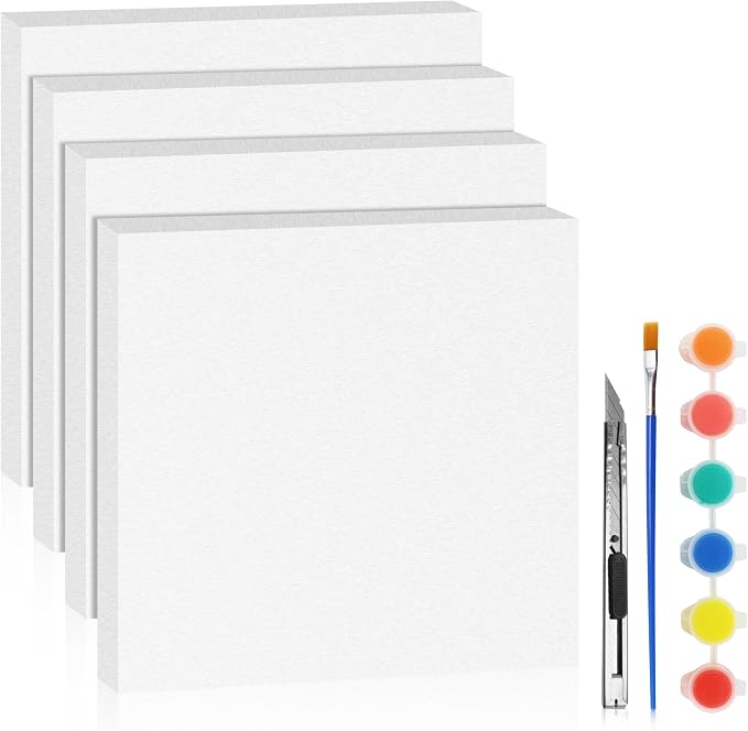 LuckyFoam White 4 Pack 12x12x1 inch Foam Sheets 1 Inch Thick | Polystyrene Rectangles XPS Foam Board Craft for Insulating DIY Modeling Art Supplies by LuckyFoam