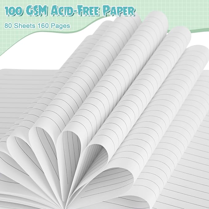 Laumoi 14 Pack Hardcover Lined Journal Notebooks Bulk,Rococo Color,A5 | PU Leather Journaling, Wide Ruled, with Pen Holder, for Office Business Work Writing - Image 3