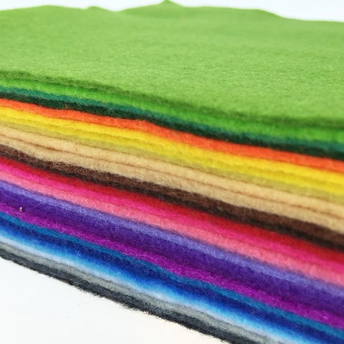 28pcs 12 x 12 inches (30cmx30cm) 1.4mm Thick Soft Felt Fabric Sheet Assorted Color Felt Pack DIY Craft Sewing Squares Nonwoven Patchwork - Image 8