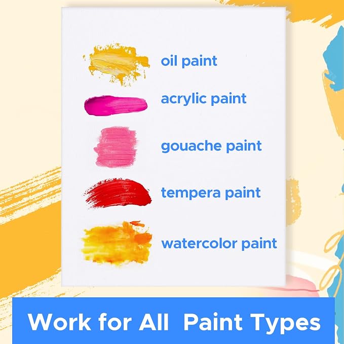 Paint Canvas Boards 82 Pack, 8x10inch Blank Canvases for Painting Bulk | Gesso Primed Acid-Free 100% Cotton Painting Canvas Panels for Acrylic Oil Tempera Watercolor Paints, Art Painting Supplies - Image 4