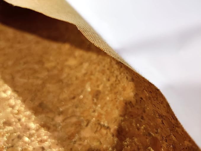 Cork Fabric Faux Leather Sheets for Sewing, Cork Vegan Leather for Earrings, Cork Material for Crafts, Hair Bow Fabric, Shoes, Bags & Purse Fabric (Gold Flecks, 4' x 4') - Image 4