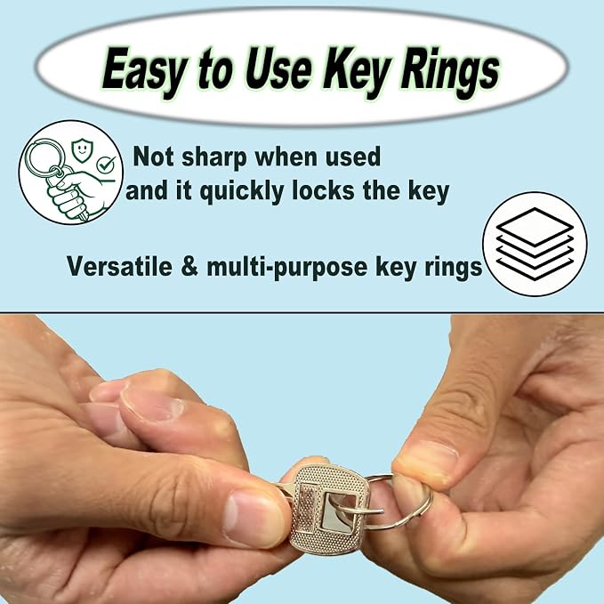 1500PCS Key Rings Bulk,1 Inch (25mm) Split Metal Alloy Keychain Rings | Sturdy alloy split key‑rings fit jewelry‑making, bag pendants,handmade crafts and daily key‑organizing - Image 5