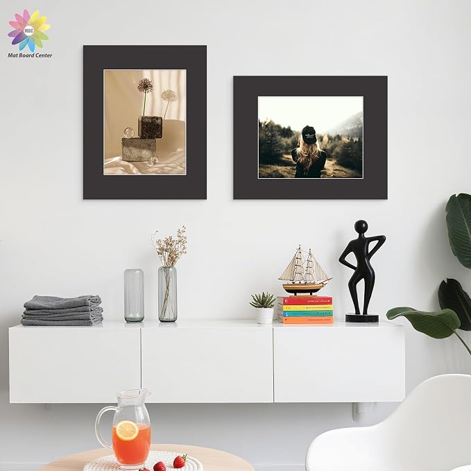 Mat Board Center 25 Pack 16x20 Picture Mat for 11x14 Photo Black | Fits 11x14, White Core, Acid Free, 4-Ply Thick, Photo, Art, Poster or Print Display - Image 9
