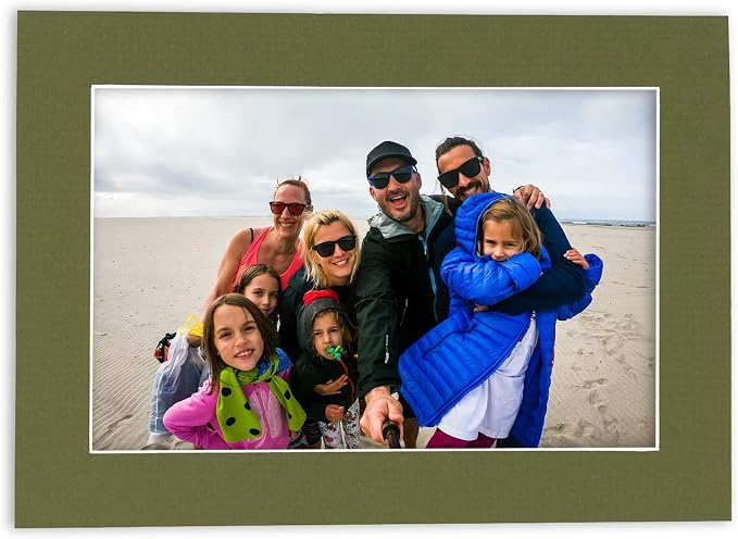 11x14 Mat for 12x16 Frame - Precut Mat Board Acid-Free Dill Green 11x14 Photo Matte For a 12x16 Picture Frame, Premium Matboard for Family Photos, Show Kits, Art, Picture Framing, Pack of 25 Mats - Image 6