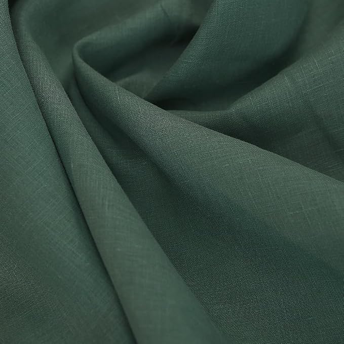 Japan Nature 100% Linen Fabric for Clothing, Home Decor, Pillow, Sofa, 55" Width, Craft by The Yard (Army Green, 5 Yard) - Image 3