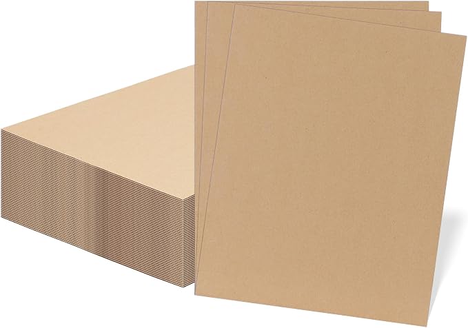 RLAVBL 50 Pack 11x14 Corrugated Cardboard Sheets, Flat Cardboard Inserts for Shipping, Mailing, Packing, DIY Crafts by RLAVBL