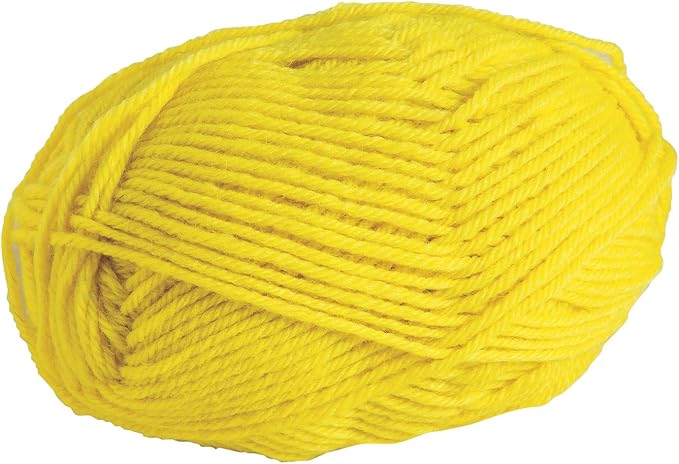 Knit Picks Wool of the Andes Yellow 100% Wool Yarn Pack for Knitting | 10 skeins (500g total) of soft worsted weight crocheting yarn in Buttercup color, good for felting. - Image 2