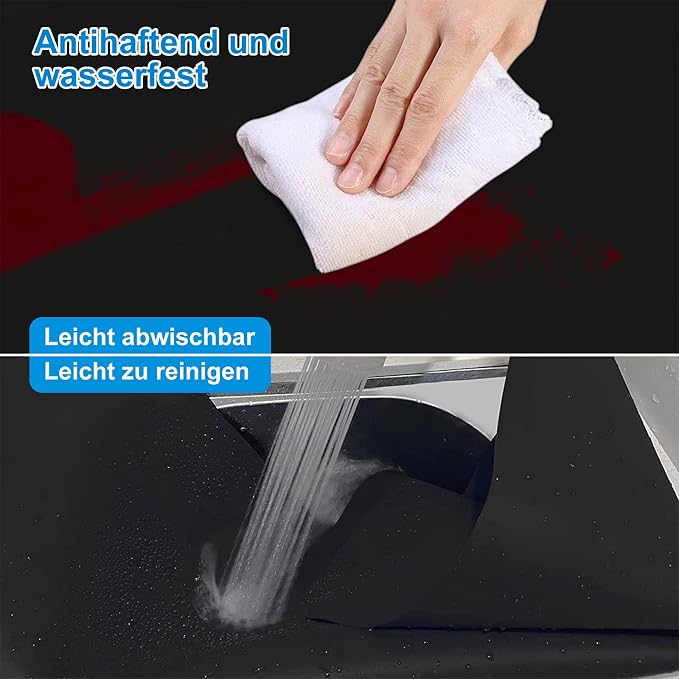 Silicone Mat for Kitchen Counter, 27.5" x 16.5" x 0.08", Black | Heat Resistant, Nonslip, Multipurpose Countertop Protector, Shipped Rolled Up - Image 5