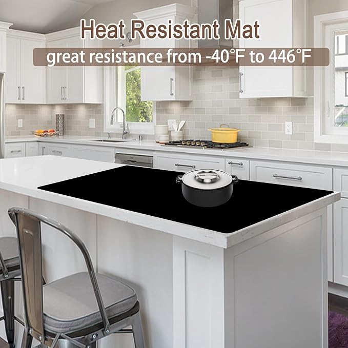 Silicone Mats for Kitchen Counter, 48"x32"(120cmx80cm) Large Heat Resistant Mat Kitchen Island Waterproof Countertop Protector Mat Nons-slip Extra Large Counter Mat, Semitransparent - Image 5