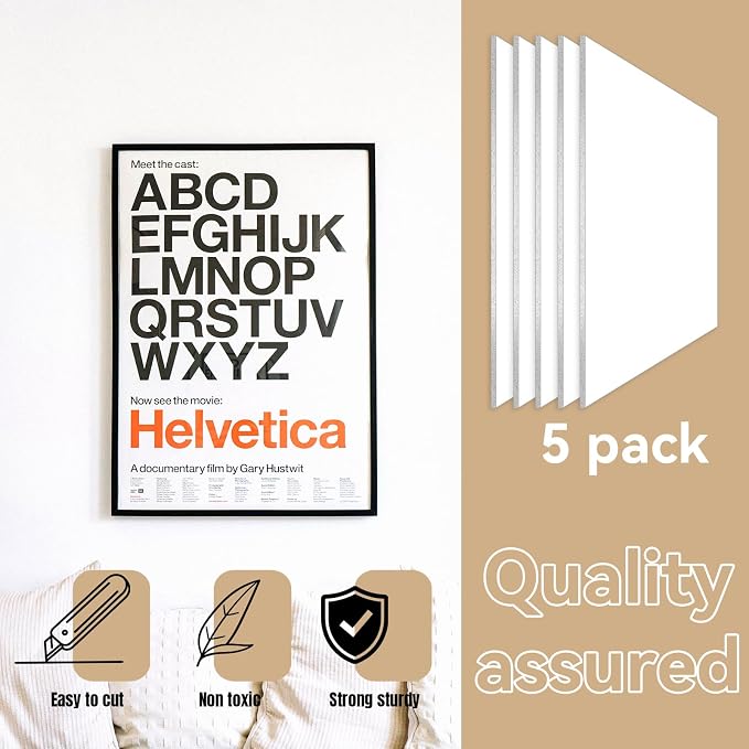 WEWLINE 24x36" White Foam Board (3/16" Thick), 5 Packs of Foam Core Board, Poster Board Perfect for Signage, Displays, Backdrops, DIY Projects & Office Use - Image 4