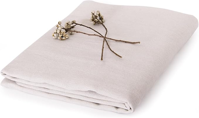 Linen Fabric by The Yard - 5 Yard 62 Inch Wide Bright White | Embroidery Fabric Plain Solid Color Cloth for Needlework, Quilting, Embroidery, Curtain, Garments Craft by LOVOUS