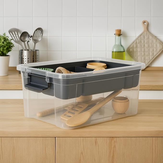 Superio Storage Container Organizing Bin with Removable Tray Plastic Tools, Sewing, Crafts Box, 6.5 Qt. - Image 8