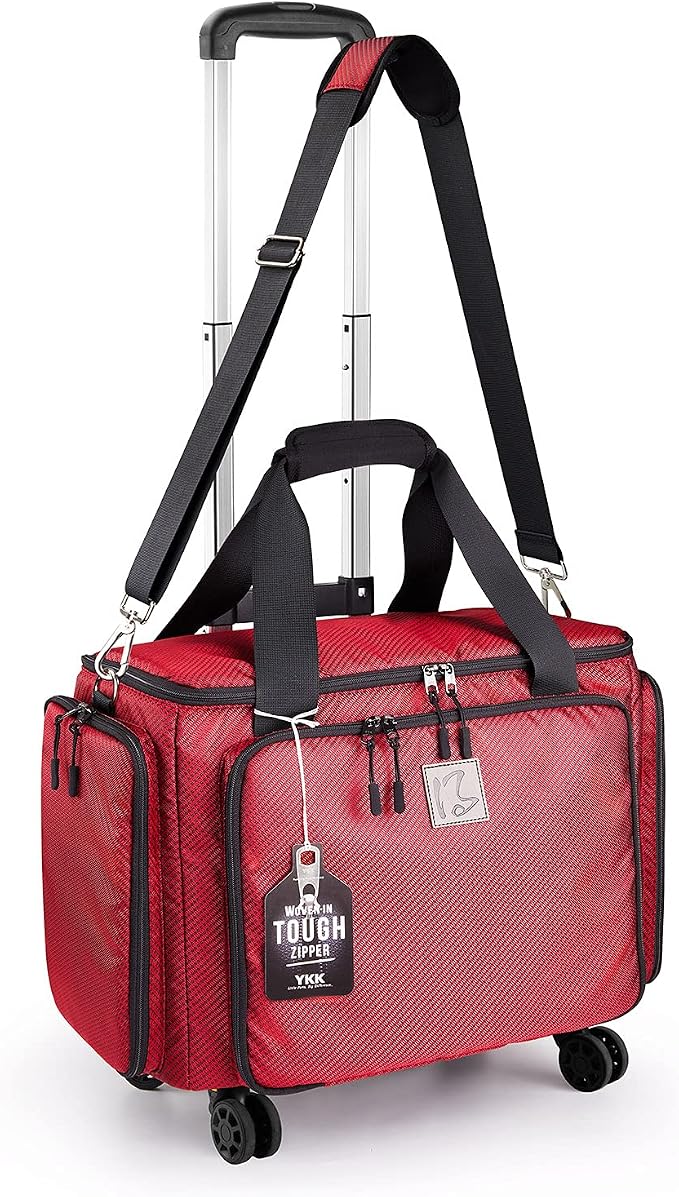 Rolling Sewing Machine Bag with Universal wheels,Sewing Machine Carrying Case with YKK zipers, Compatible most Standard Brother, Singer, Bernina, Sewing Machines.For Women by BatlFrist