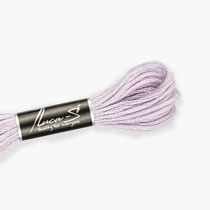 12 Pack of Premium Embroidery Thread Luca-S, 100% Giza Cotton, Oeko TEX Certified Stranded Cotton - 92 / DMC 25 / Anchor X by Luca-S
