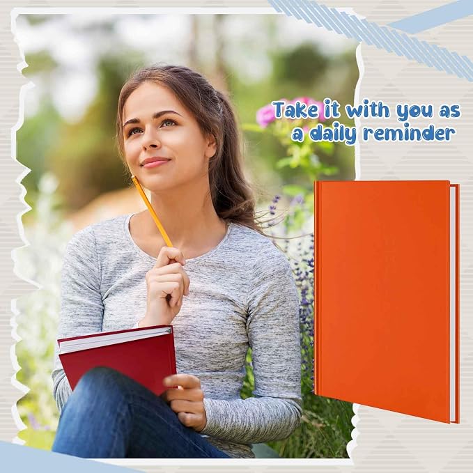 8 Pcs A5 Blank Notebook Journal Hardcover Sketchbook, 8.3 x 5.7 in | Bulk Unlined Sketch Book 100 Sheets/200 Pages Kraft Notebooks for Writing Drawing for Students School Office, Colorful - Image 6