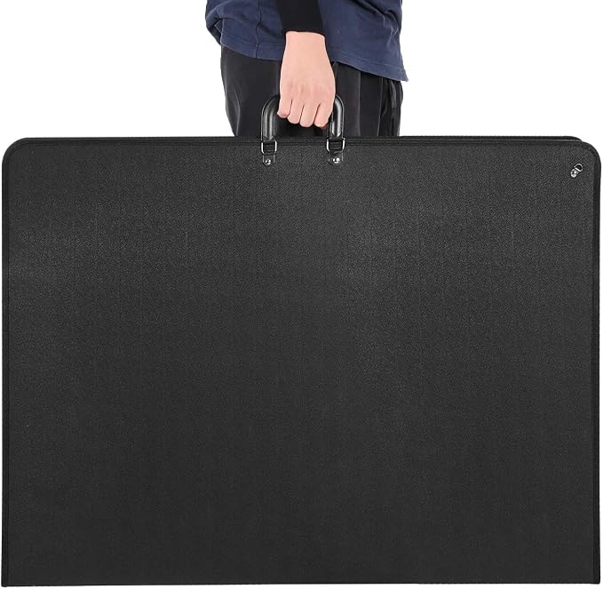 Professional Art Portfolio Case - 24 x 36 Inches - Light Weight & Durable - Shoulder Strap & Handle Options - Three Inside Pockets - Water Resistant - Documents Posters Monitors by 1stPlaceProducts