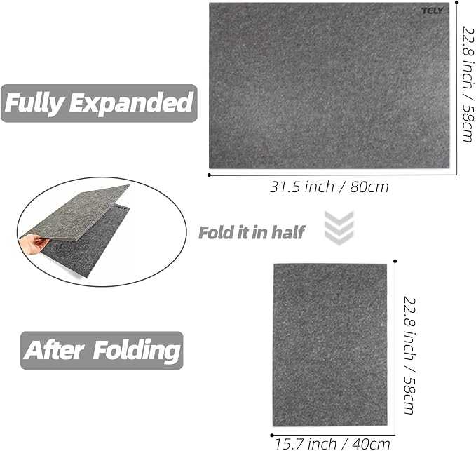 TELY Foldaway Puzzle Board Felt Mat for up to 1000 Pieces of Jigsaw Puzzle, Foldable for Easy Storage, Portable Puzzle Pad, (Black/9mm Thickness) - Image 3