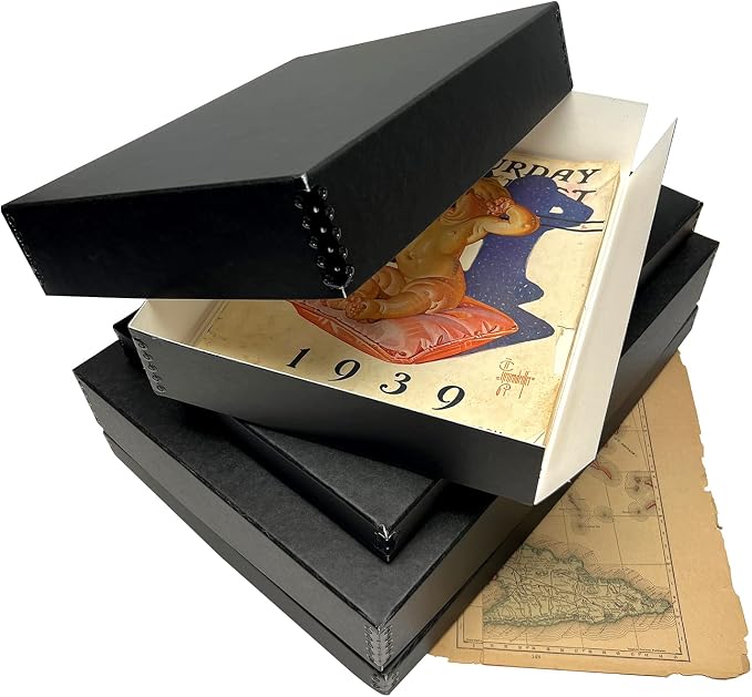 Lineco, 14 x 18 inch, Museum Storage Box with Metal Edge, For Photos, Documents, Color: Black - Image 4