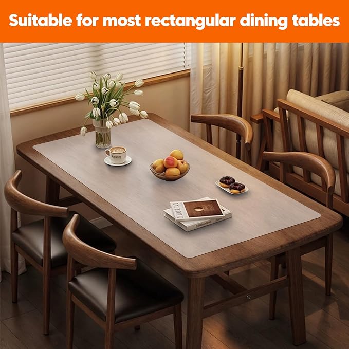 Large Silicone Mat, 24"x80" Heat Resistant Mats for Countertop, Translucent | Multipurpose Use Cuttable Silicone Roll for Use As Kitchen Island Mat, Dining Table Mat. Skin-friendly Material - Image 5