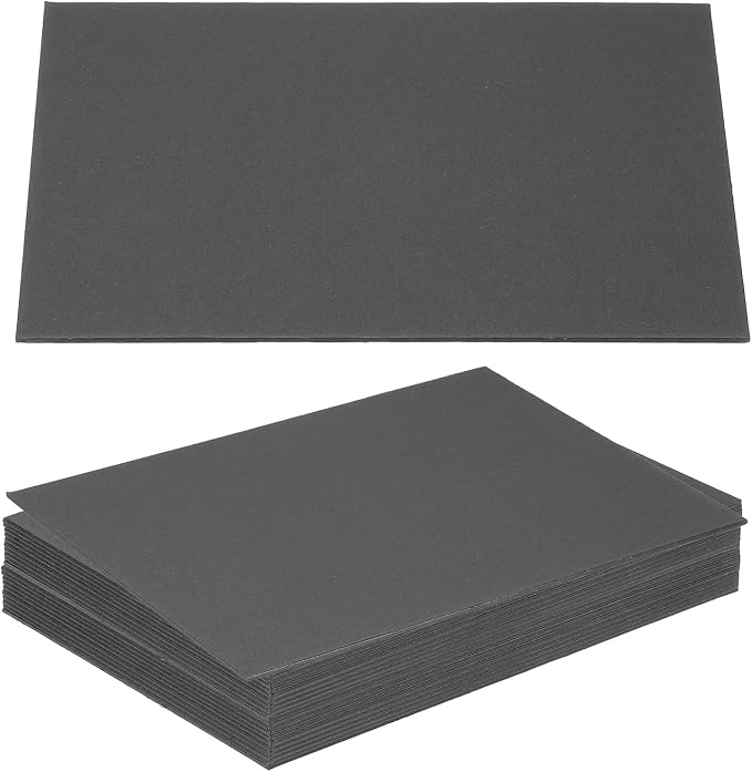 PATIKIL 7x5x0.06" Chipboard Sheets, 20Pcs 60PT Thick Book Board Binders Board Sturdy Bookbinding Supplies for Book Binding Cover, Black by PATIKIL